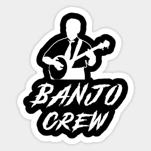 Banjo Crew Awesome Tee: Strumming with Humor! Sticker